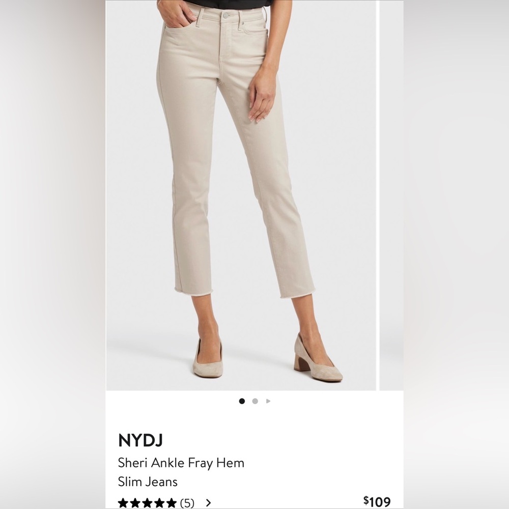 NYDJ Cream Ankle Jeans SIZE 10P